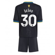 Manchester United Benjamin Sesko #30 Tredjedraktsett Barn 2025-26 Kortermet (+ korte bukser)